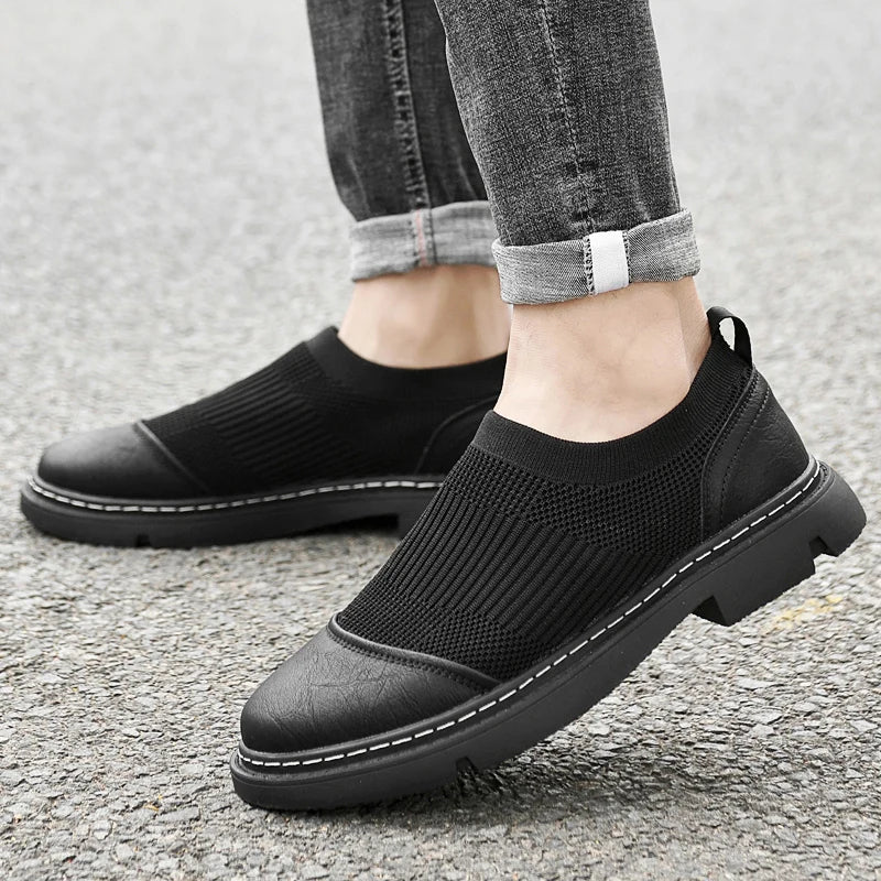 Moda Elite | Mokasyny skórzane FlexKnit