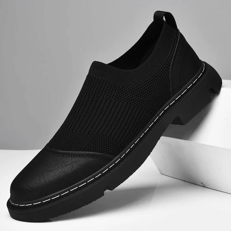 Moda Elite | Mokasyny skórzane FlexKnit