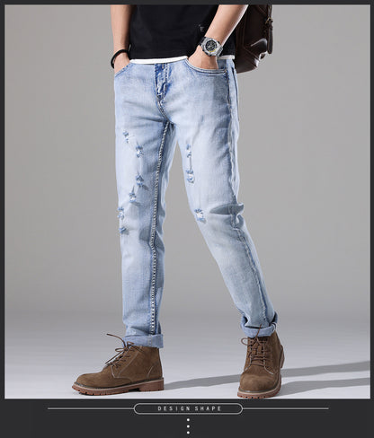 Moda Elite | Jeansy z podartymi nogawkami i dopasowanym krojem