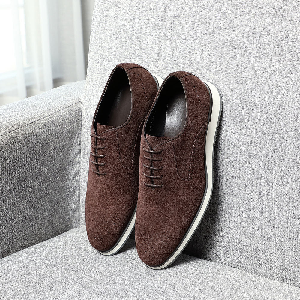 Eleganckie zamszowe buty typu Oxford