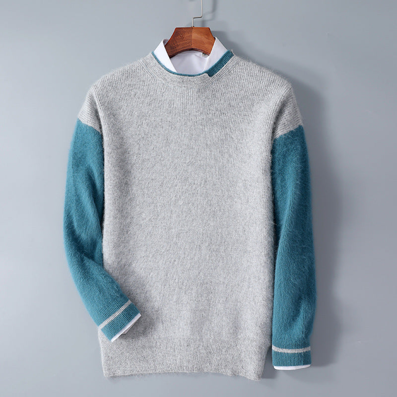 Moda Elite | Ciepły dzianinowy sweter z okrągłym dekoltem