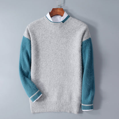 Moda Elite | Ciepły dzianinowy sweter z okrągłym dekoltem