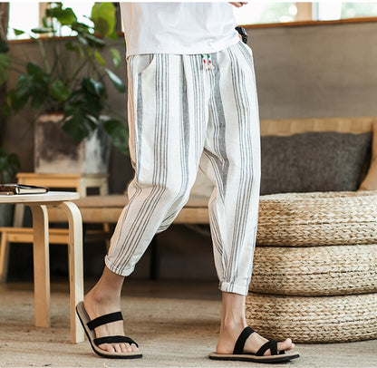 Moda Elite | Spodnie oversize z bawełny i lnu