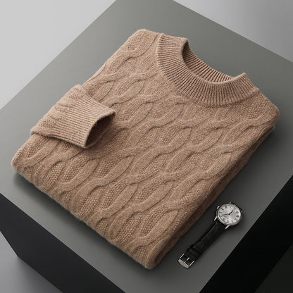 Męski sweter dzianinowy z półgolfem