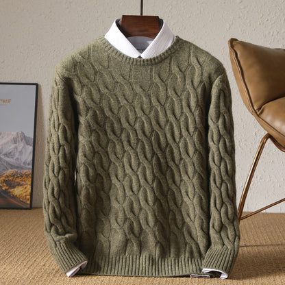 Męski sweter z okrągłym dekoltem – styl casualowy