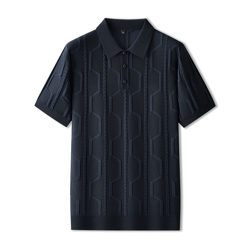 Moda Elite | Koszulka polo z dzianiny żakardowej