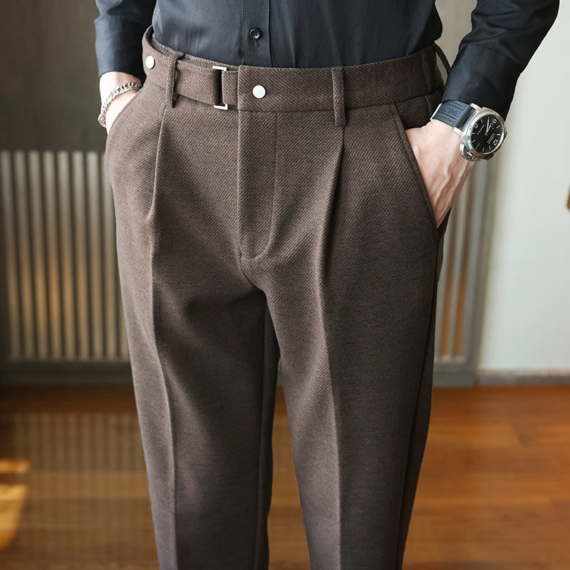 Stylowe męskie spodnie garniturowe