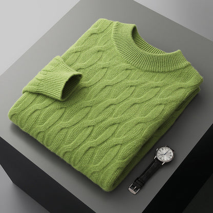 Męski sweter dzianinowy z półgolfem