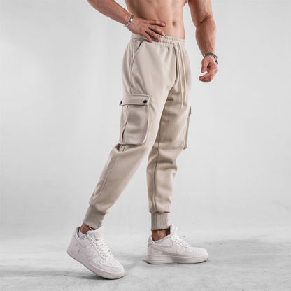 Moda Elite | Męskie bawełniane spodnie cargo