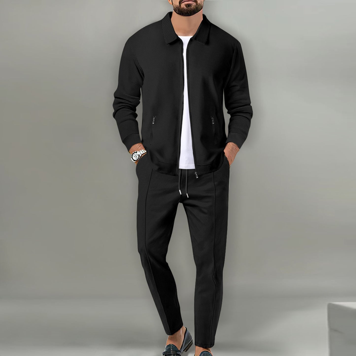 Kardigan z zamkiem błyskawicznym w kroju slim-fit