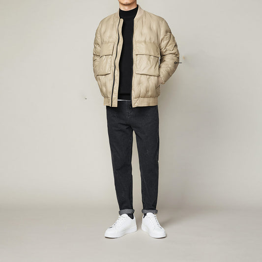 Moda Elite | Lekka puchowa kurtka baseballowa