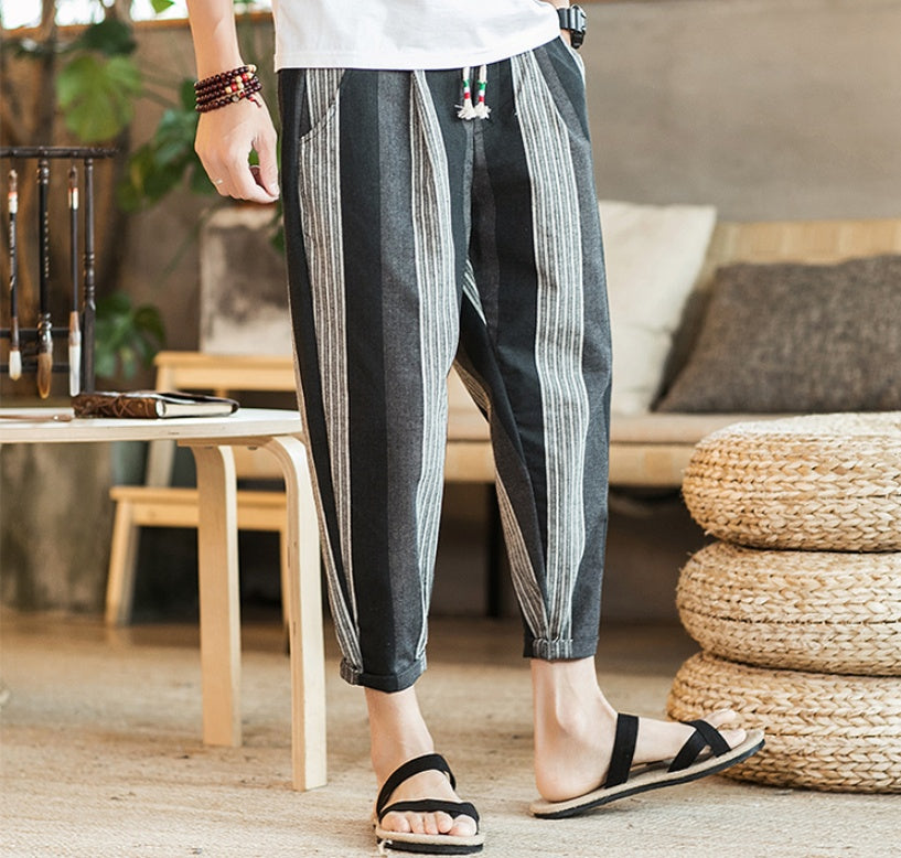 Moda Elite | Spodnie oversize z bawełny i lnu