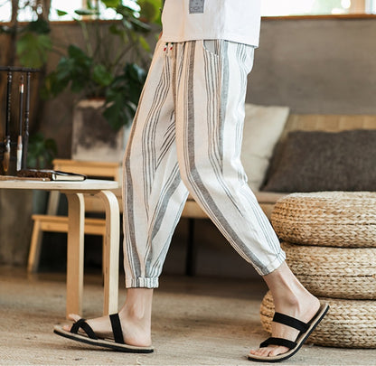 Moda Elite | Spodnie oversize z bawełny i lnu