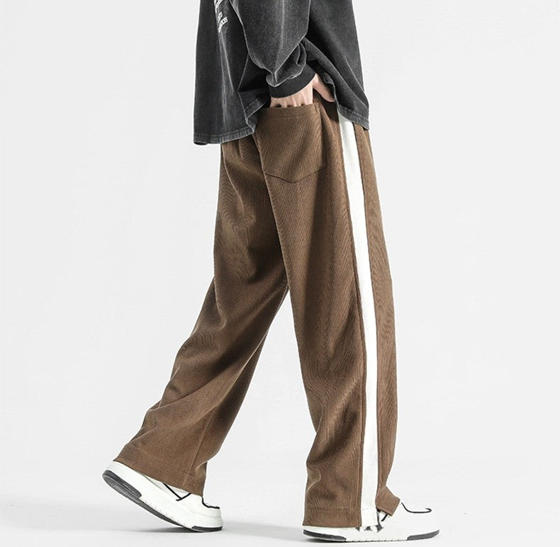 Moda Elite | Luźne i szerokie spodnie sztruksowe