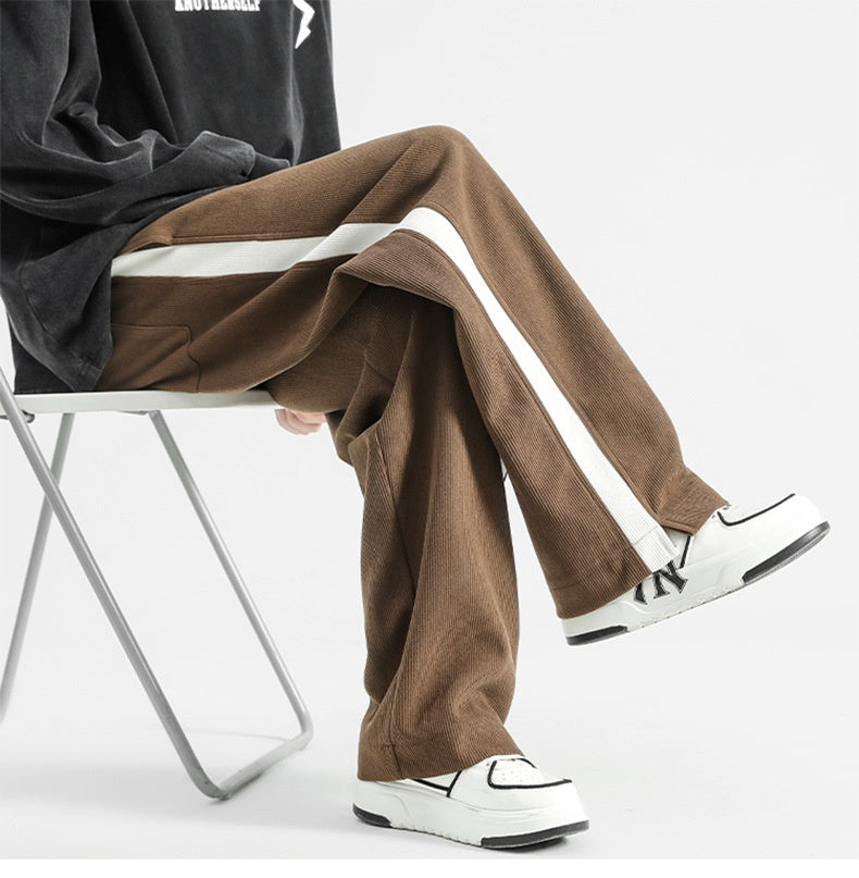 Moda Elite | Luźne i szerokie spodnie sztruksowe