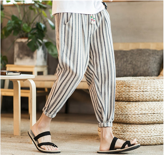 Moda Elite | Spodnie oversize z bawełny i lnu