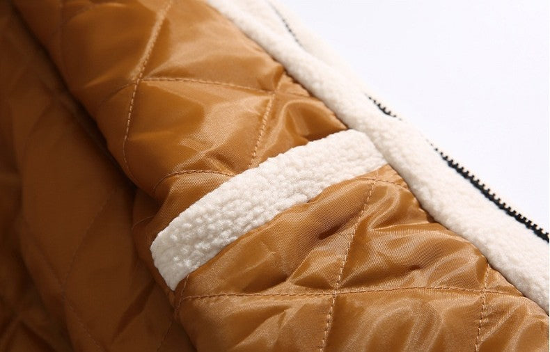 Moda Elite | Kurtka bawełniana w stylu retro z pikowaniem