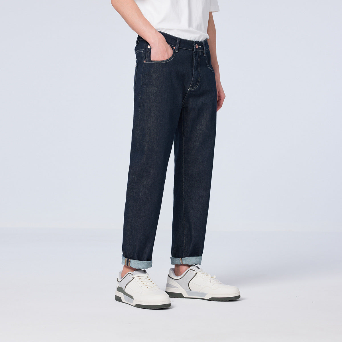 Moda Elite | Luźne, proste, skrócone jeansy
