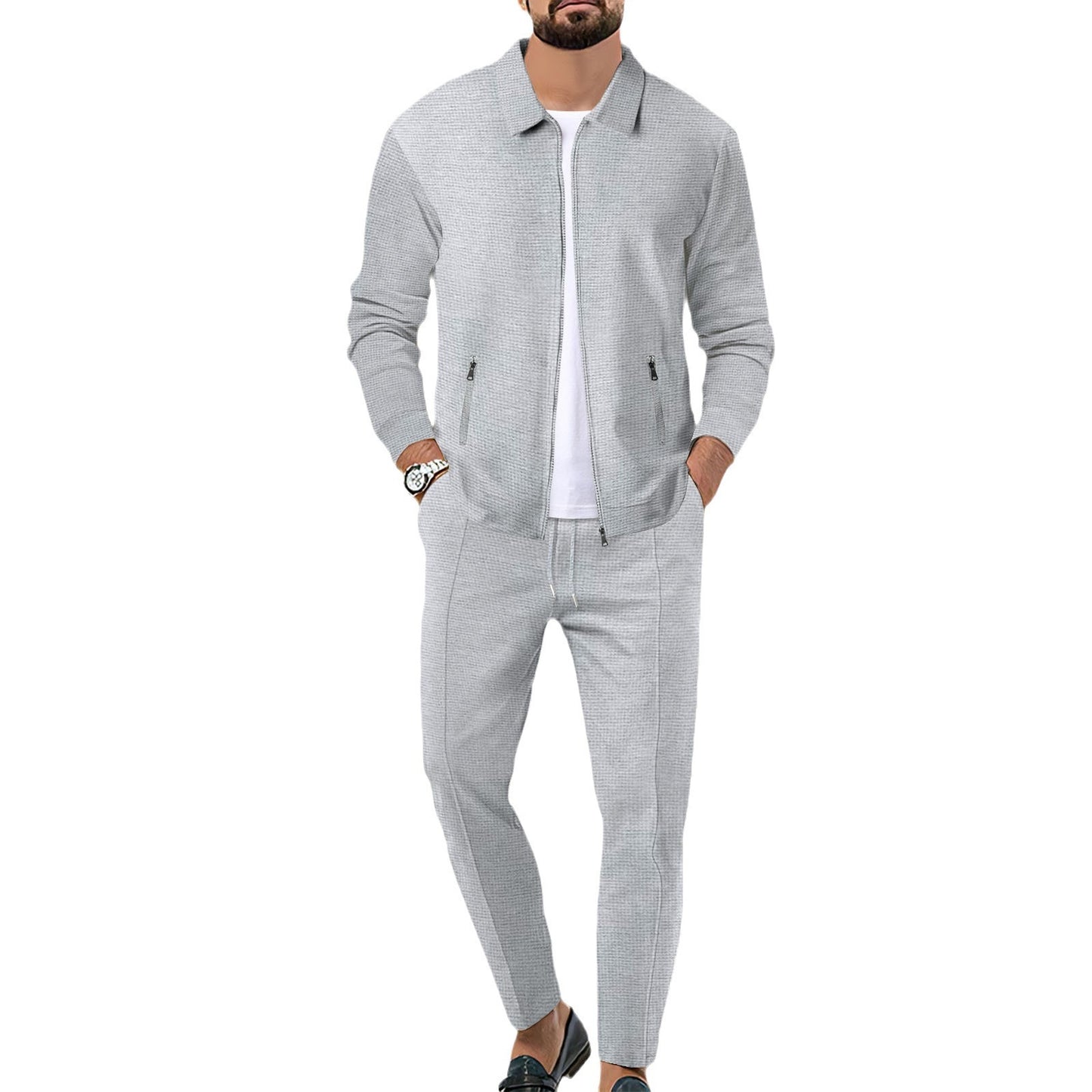 Kardigan z zamkiem błyskawicznym w kroju slim-fit