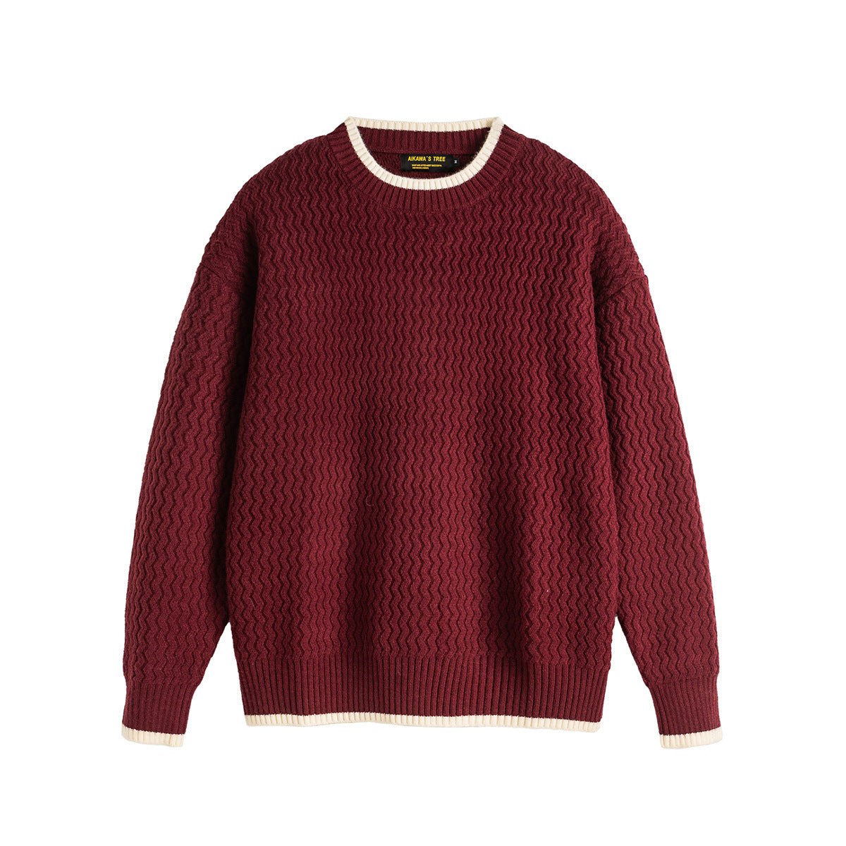 Męski sweter dzianinowy z okrągłym dekoltem