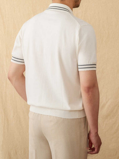 Moda Elite | Koszulka polo z dzianiny bawełnianej