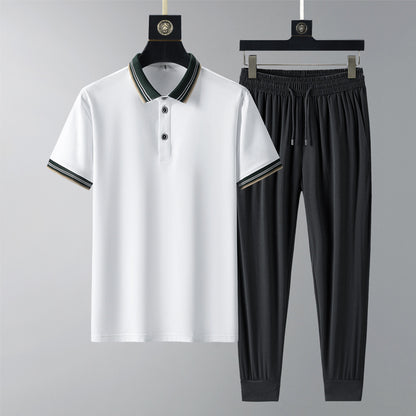 Moda Elite | Szybkoschnący komplet polo i spodnie