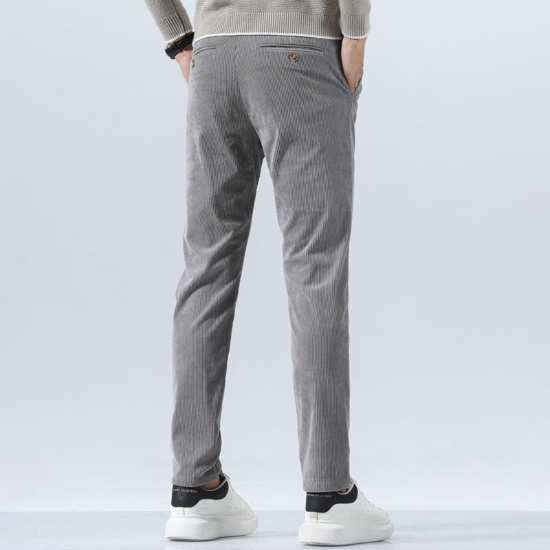 Moda Elite | Biznesowe spodnie sztruksowe
