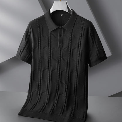 Moda Elite | Koszulka polo z dzianiny żakardowej