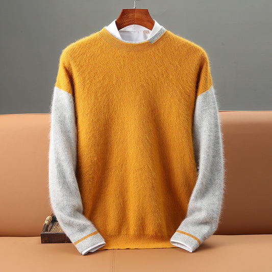 Moda Elite | Ciepły dzianinowy sweter z okrągłym dekoltem