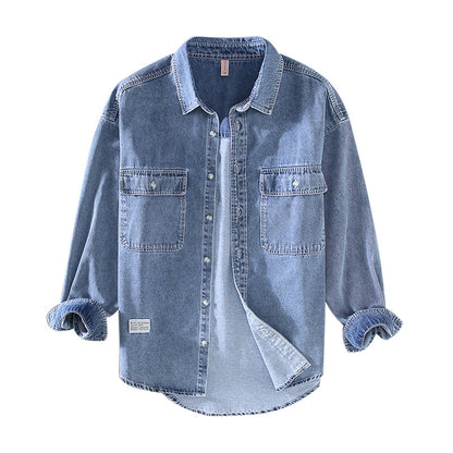 Moda Elite | Koszula z denimu w stylu retro