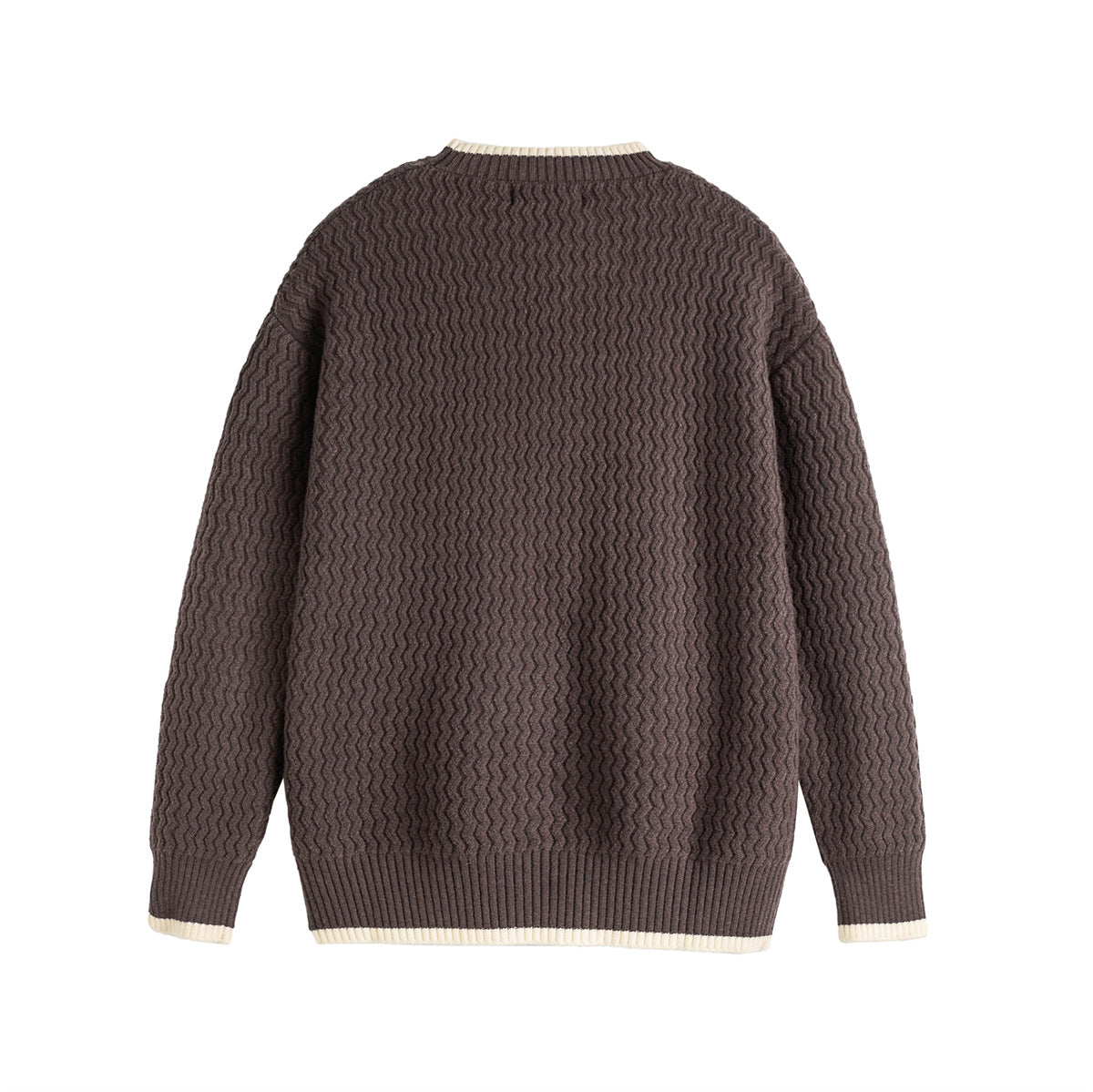 Męski sweter dzianinowy z okrągłym dekoltem