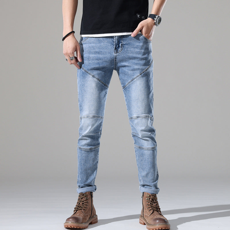 Moda Elite | Jeansy z lekkiego sprania ze stretchem i haftem