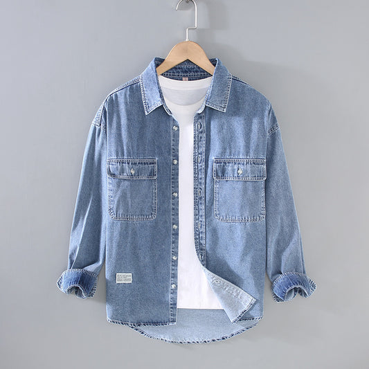 Moda Elite | Koszula z denimu w stylu retro