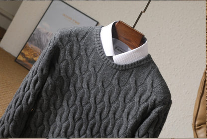 Męski sweter z okrągłym dekoltem – styl casualowy