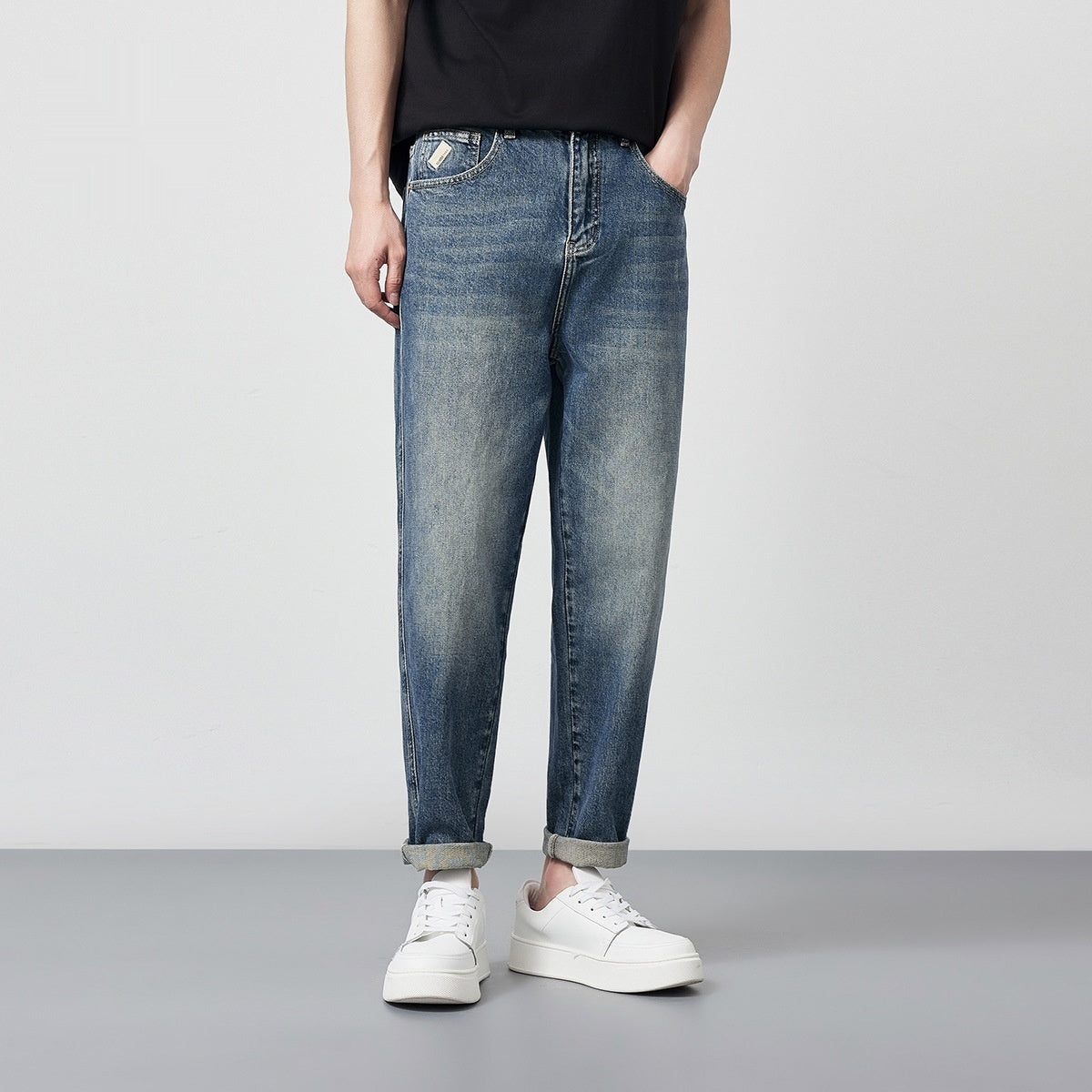 Moda Elite | Jeansy Straight Washed