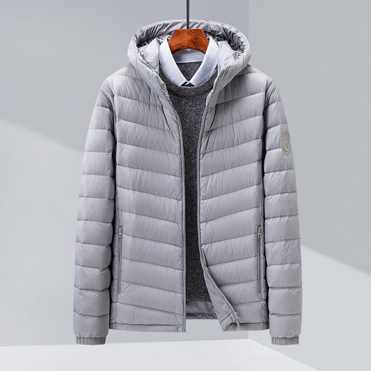Moda Elite | Lekka kurtka puchowa z kapturem, dopasowana do sylwetki