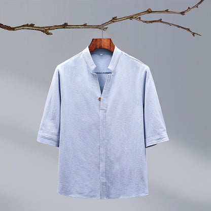 Moda Elite | Koszula z krótkim rękawem i stójką