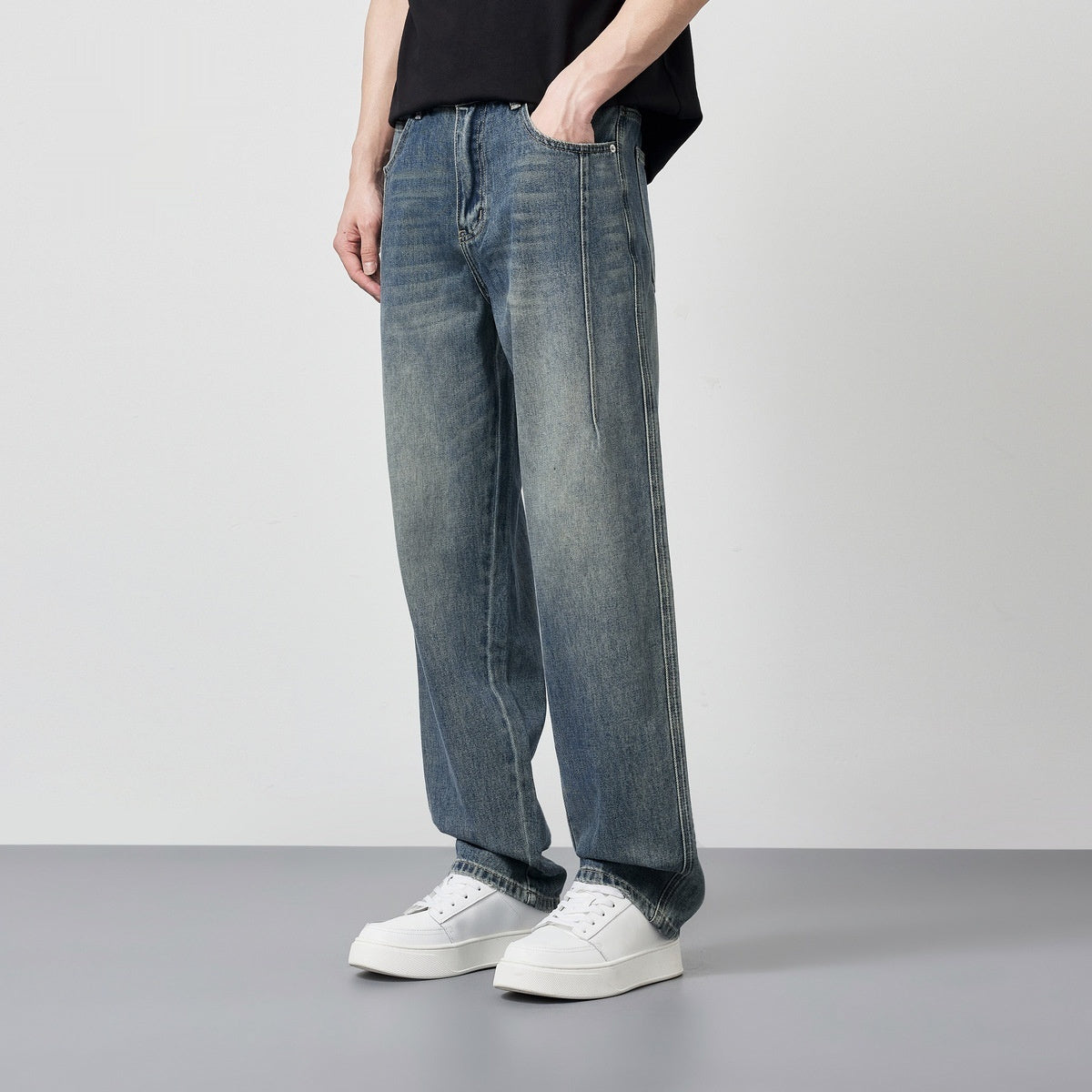 Moda Elite | Jeansy z lyocellu z rozszerzanymi nogawkami
