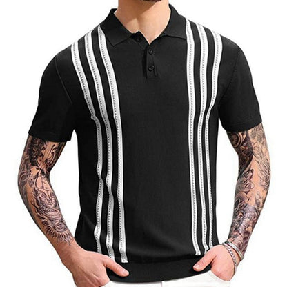 Moda Elite | Pasiasta koszulka polo na co dzień