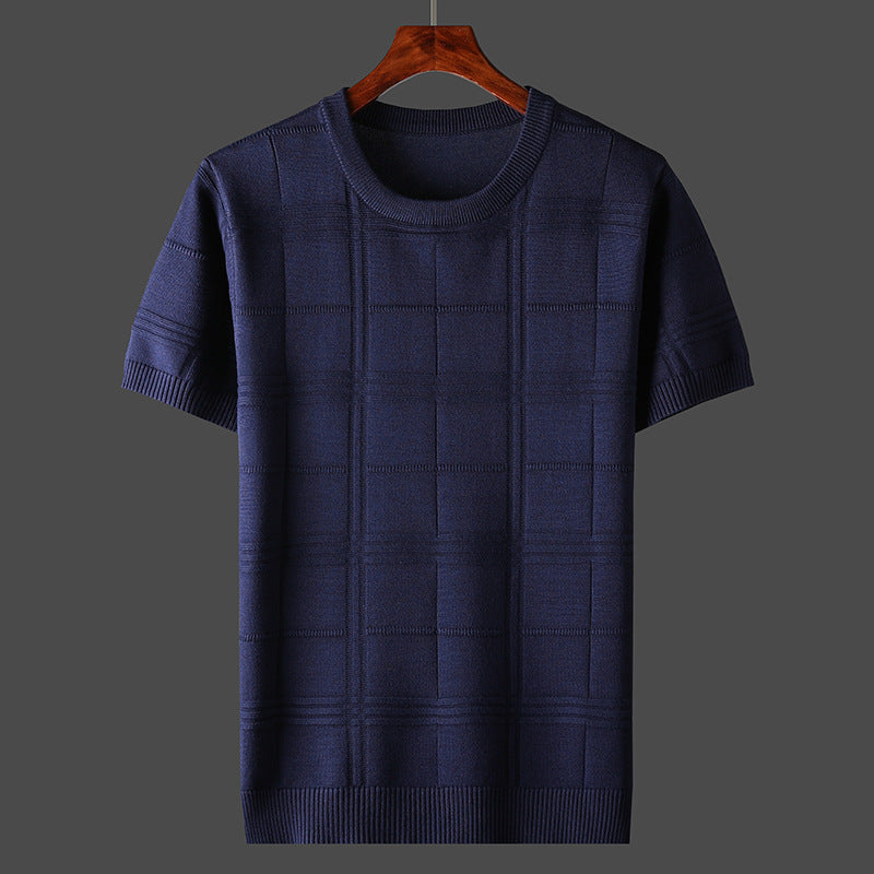 Moda Elite | Sweter dzianinowy z krótkim rękawem