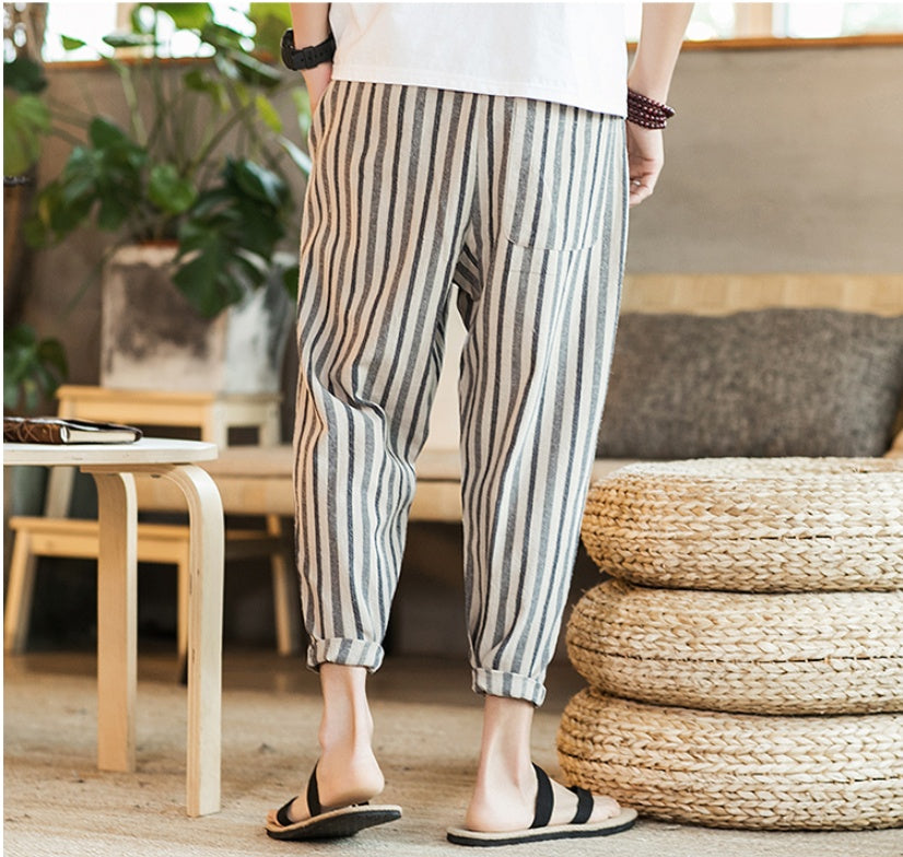 Moda Elite | Spodnie oversize z bawełny i lnu