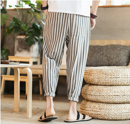 Moda Elite | Spodnie oversize z bawełny i lnu