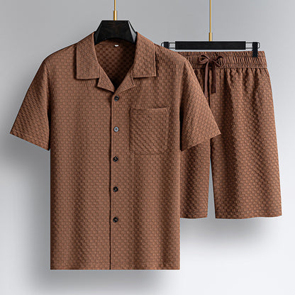 Moda Elite | Komplet z klapami i szortami