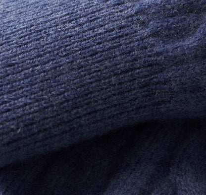 Sweter z miękkiej wełny kaszmirowej ze stójką