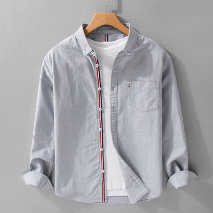 Moda Elite | Koszula Oxford z długim rękawem