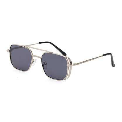 Kwadratowe okulary przeciwsłoneczne w stylu steampunk