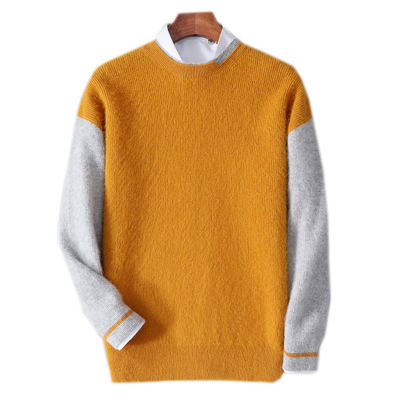 Moda Elite | Ciepły dzianinowy sweter z okrągłym dekoltem