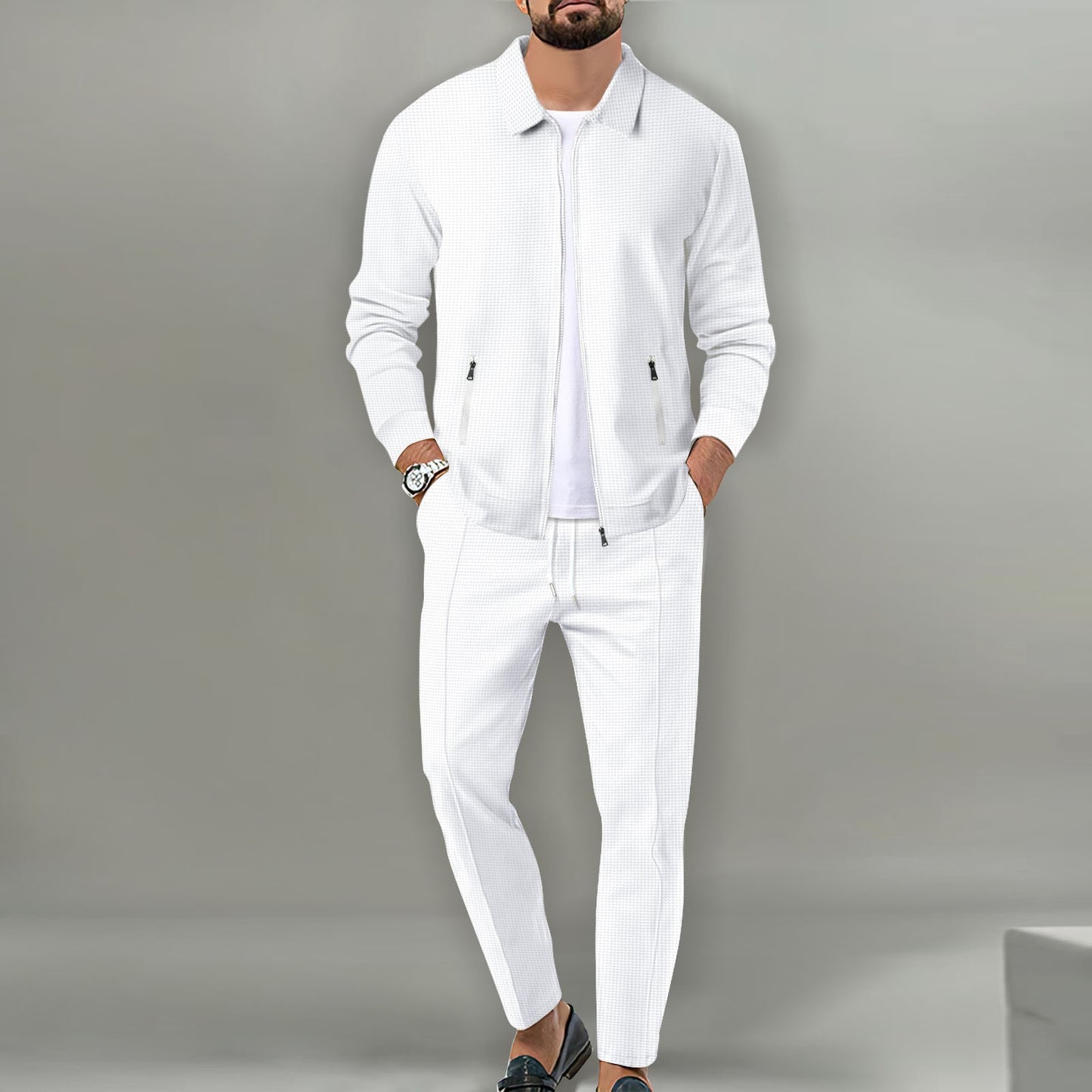 Kardigan z zamkiem błyskawicznym w kroju slim-fit