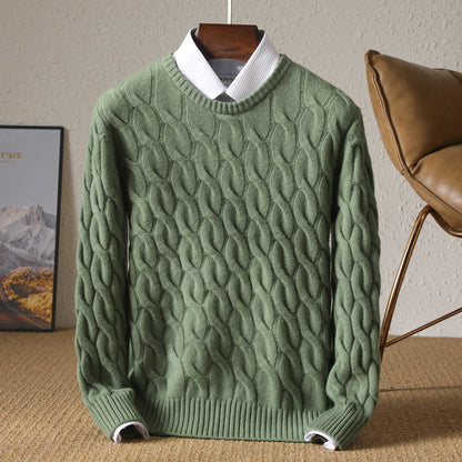 Męski sweter z okrągłym dekoltem – styl casualowy