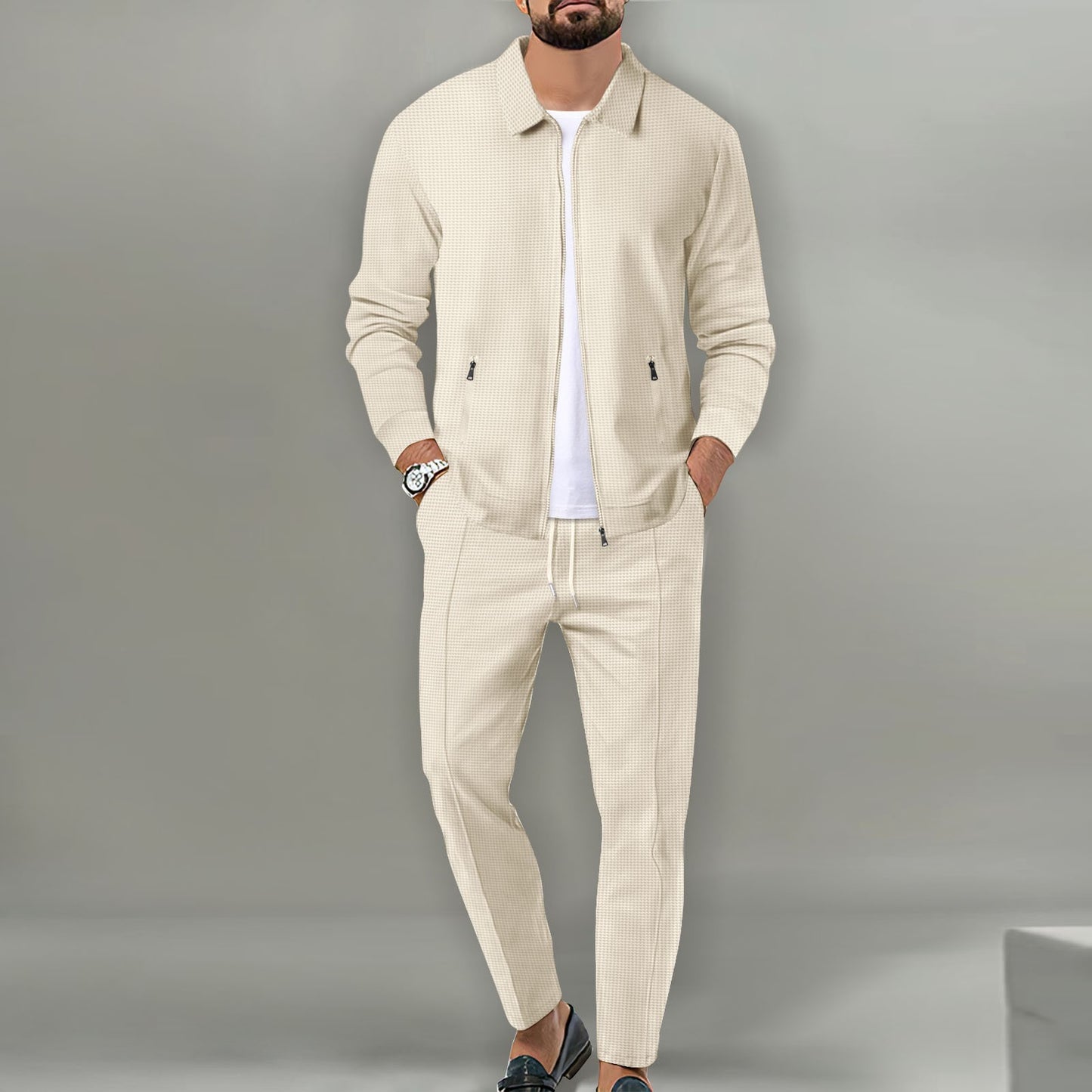 Kardigan z zamkiem błyskawicznym w kroju slim-fit